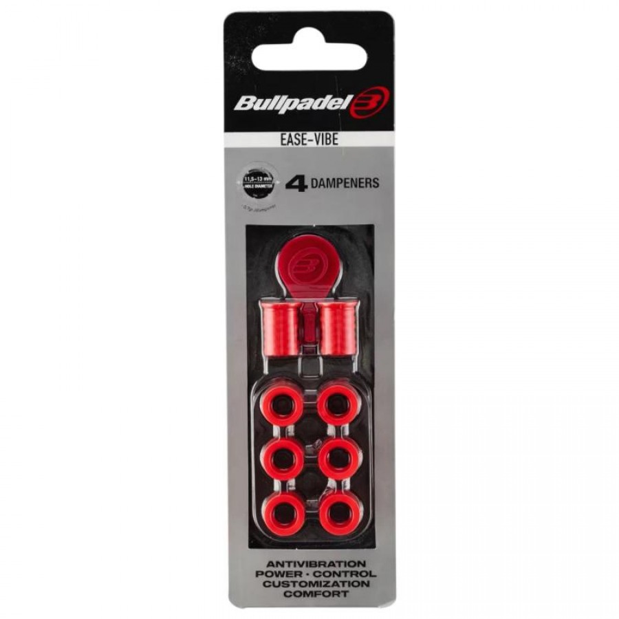 Antivibrador Bullpadel Fácil Vibe Rojo