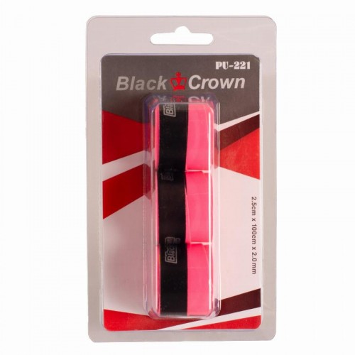 Surpoignées Blister Black Crown Perforado Rosa Fluor 3