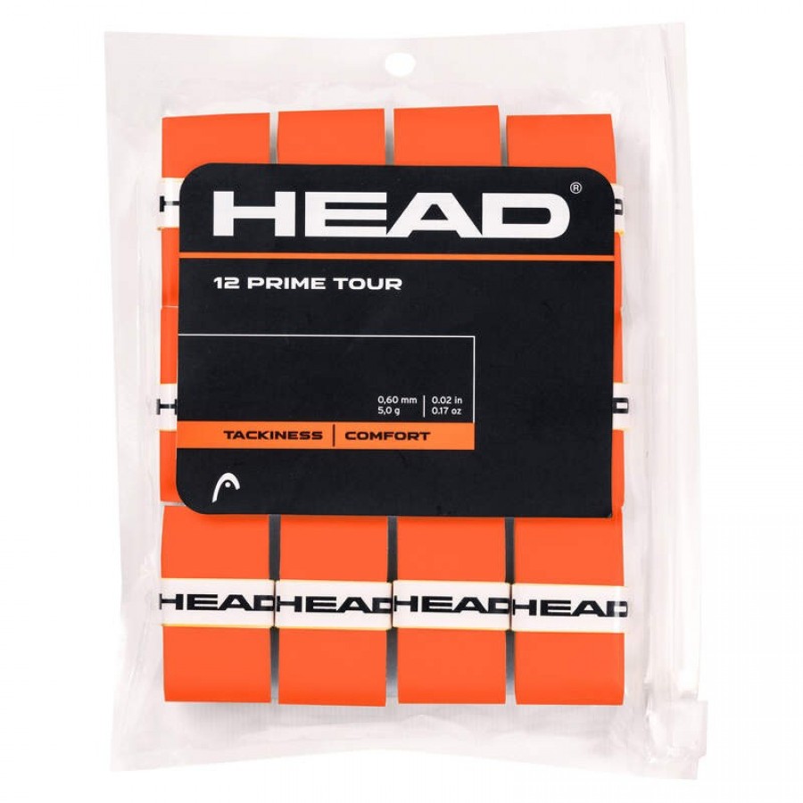 Blister Overgrips Head Prime Tour Laranja 12 Unidades