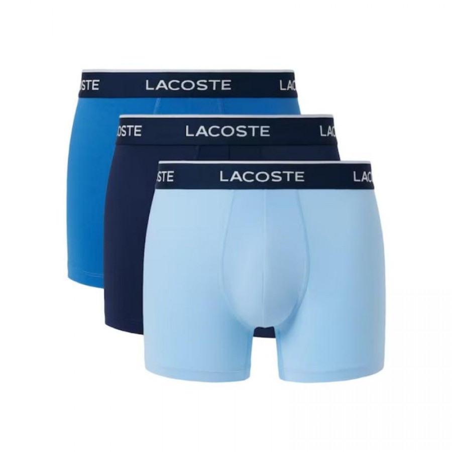 Lacoste Microfiber Navy Blue Boxers 3 Units