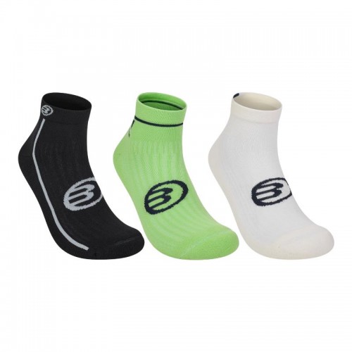 Calcetines Bullpadel BP264 Negro Verde Hueso 3 Pares