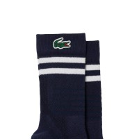 Lacoste Sport Chaussettes High Cut Marine Blanc 1 Paire