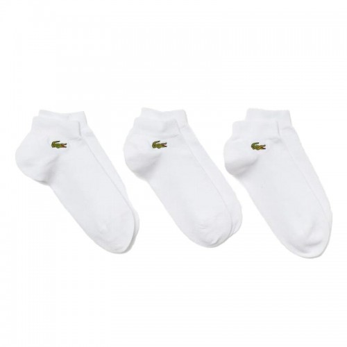 Calcetines Lacoste Sport Corte Bajo Blanco 3 Pares