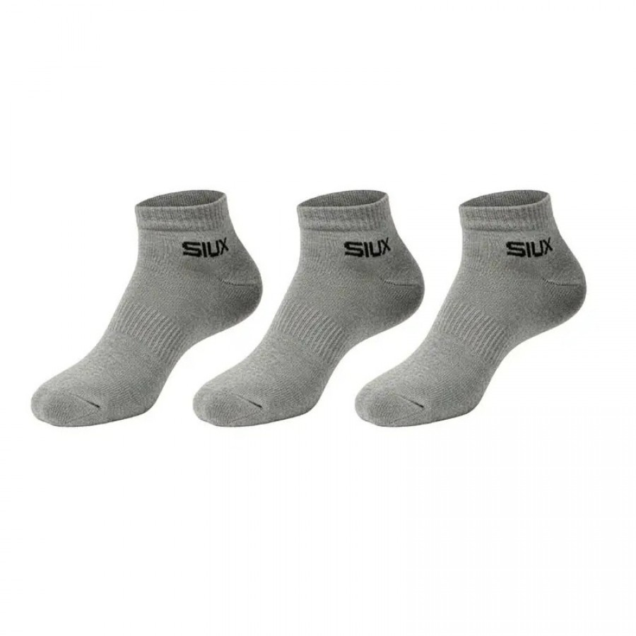 Siux Basic 26 Chaussettes courtes grises 3 paires