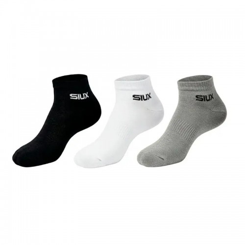 Siux Basic 26 Meias Curtas Preto Branco Cinza 3 Pares