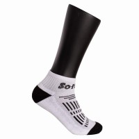 Chaussettes Softee Race mi-mollet, blanches noires 3 paires