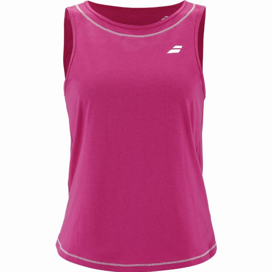 Camiseta Babolat Exercise Cotton Rosa Oscuro Mujer