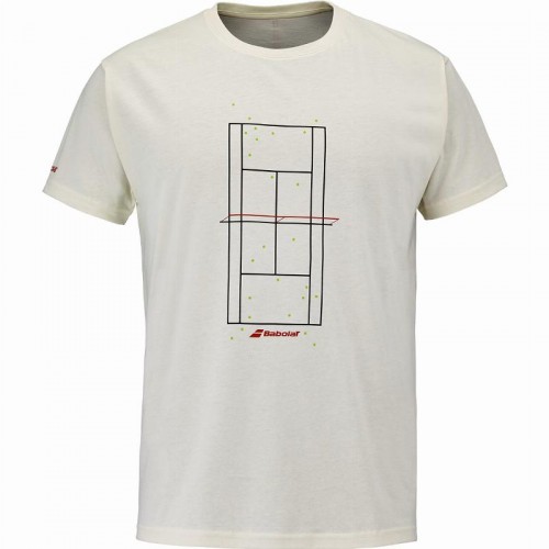 Camiseta Babolat Exercise Message Crema