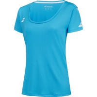Camiseta Babolat Play Capsleeve Azul Cian Mujer