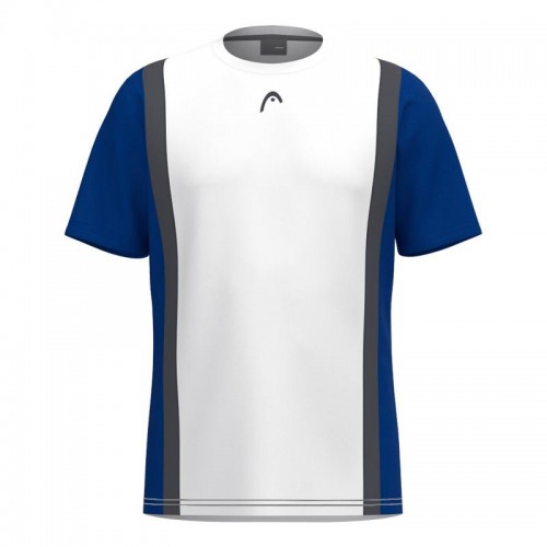 Camiseta Head Club 25 Tech Blanco Azul Royal Junior