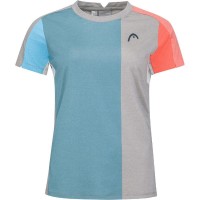 Camiseta Head Tech Cinza Azul Feminina