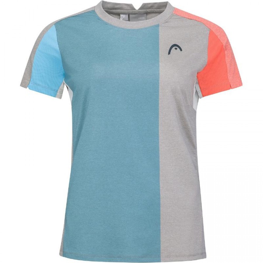 Camiseta Head Tech Cinza Azul Feminina