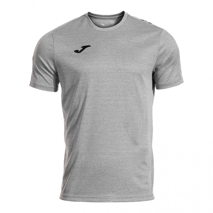 Camiseta Joma Olimpiada Cinza Melange Preto