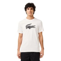 Camiseta Lacoste Sport Blanco Negro  Oferta + Barato