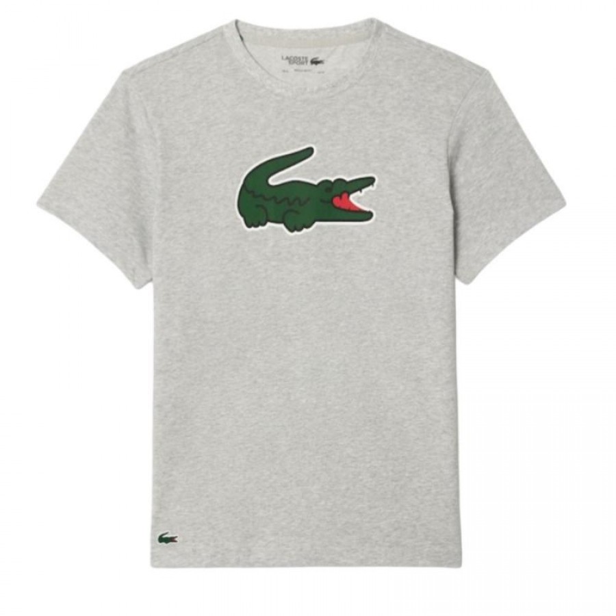 Camiseta Lacoste Ultra Dry Gris  Oferta + Barato