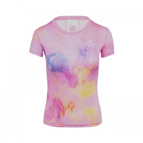 Camiseta Manga Bidi Badu Padel Eve Rosa Blanco