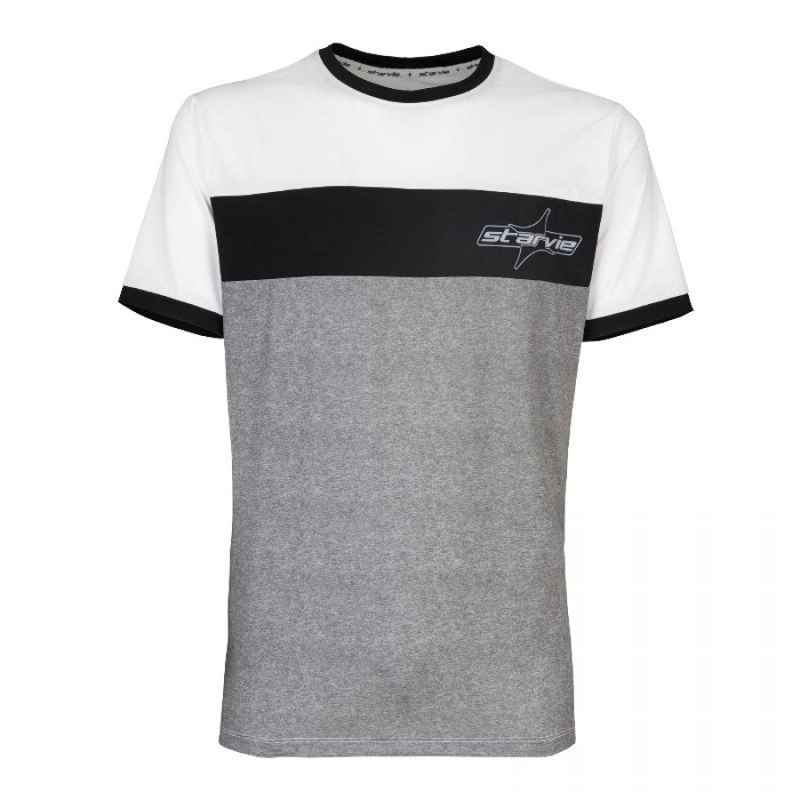Camiseta StarVie Luxe Negro Gris | Tienda Online PADEL POINT Camiseta StarVie Luxe Negro Gris - Barata Oferta Outlet