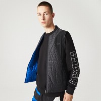 Chaleco Lacoste Sport Acolchado Reversible Negro Azul  Oferta + Barato