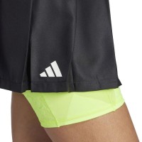 Adidas Pleated Aeroready Pro Black Lime Skirt