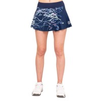 Falda Bidi Badu Decoration Printed Wavy Azul Oscuro