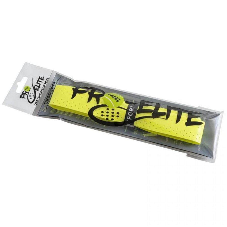 Grip Pro Elite Confort Eva Perforado Amarillo Fluor 1 Unidad  Oferta + Barato