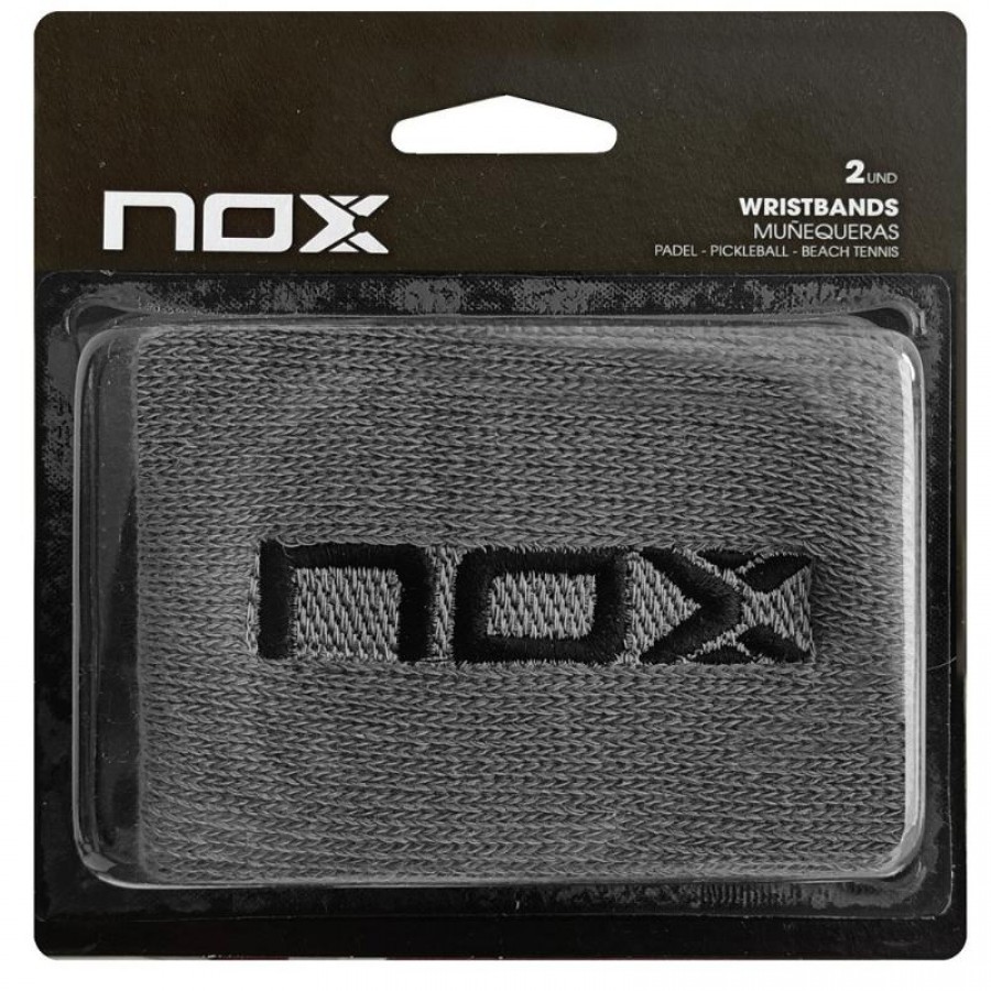 Munequeras Nox Gris Logo Noir 2 unites  Offre - Pas cher