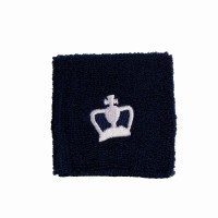 Black Crown Short Navy Blue White Wristbands 2 Units
