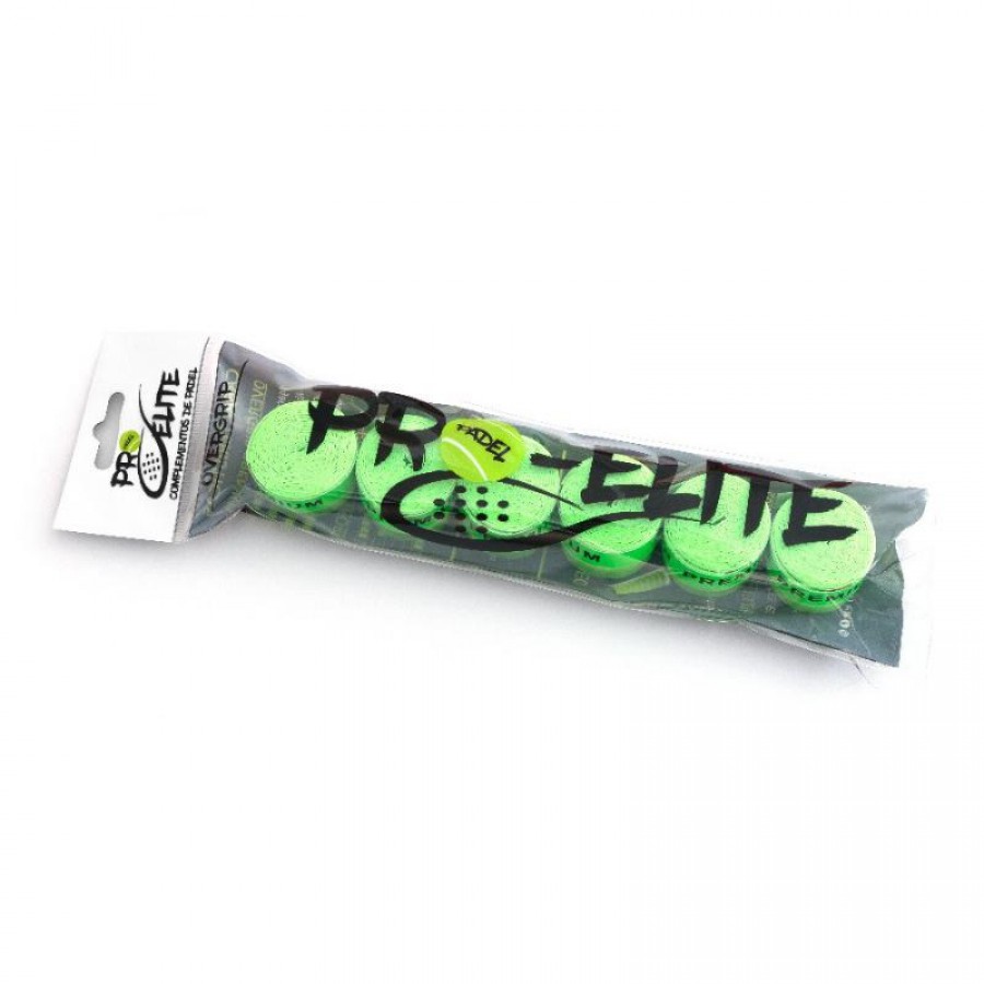 Overgrips Pro Elite Premium Verde Liso 6 Unidades