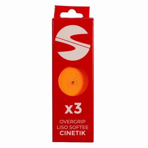 Overgrips Softee Cinetik Lisos Naranja Fluor 3 Unidades