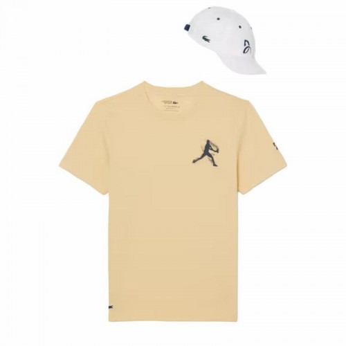 Pack Lacoste Novak Djokovic T-shirt jaune et blanc
