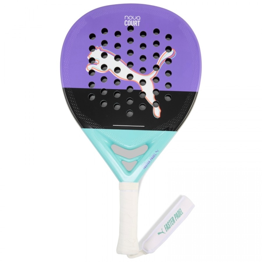 Puma Nova Court Purple Black Turquoise Women's Racket  Offer + Cheap