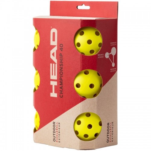 Pelotas Pickleball Head Championship 40 Extérieur 6 Unidades