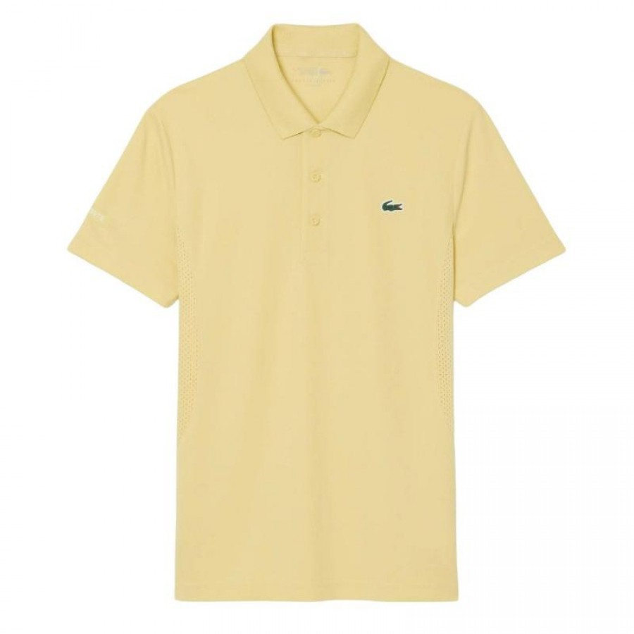 Polo jaune de tennis Lacoste Novak Djokovic