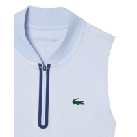 Polo Lacoste Manches Ultra Sèche Azul Claro Mujer