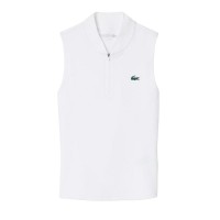Polo Lacoste Ultra Dry Blanco Mujer sans manches