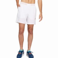 Short Asics Tennis 7In Blanco Brillante Rojo  Oferta + Barato