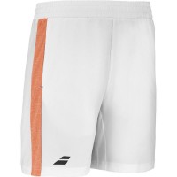Short Babolat Play Blanco Naranja Junior