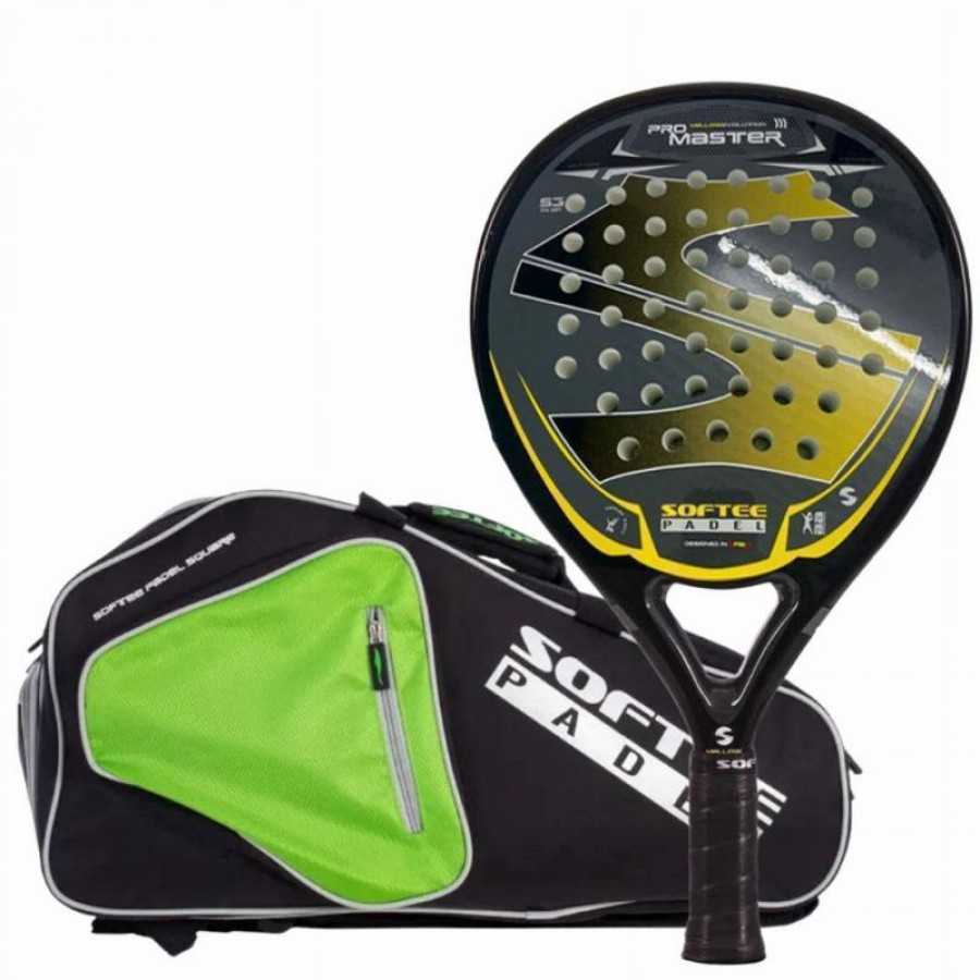 Pack Pala Softee Pro Master Evolution Amarillo con Paletero