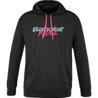 Sudadera Babolat Padel Hood Negro Rosa