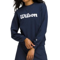 Sudadera Wilson Team Crew Azul Marino Mujer