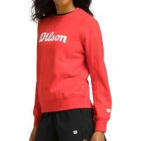 Sudadera Wilson Team Crew Rojo Mujer
