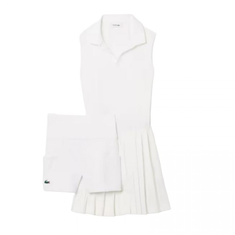 Robe blanche ultra sèche Lacoste Heritage