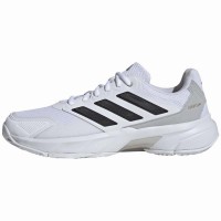 Adidas CourtJam Control White Black Grey Shoes PADELPOINT Adidas CourtJam Control White Black Grey Shoes