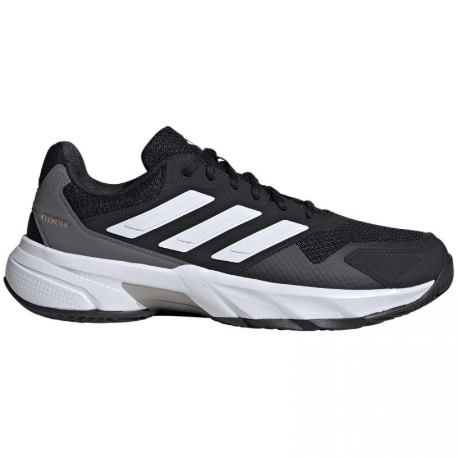 Adidas CourtJam Control Clay Black White Grey Shoes PADELPOINT Adidas CourtJam Control Clay Black White Grey Shoes