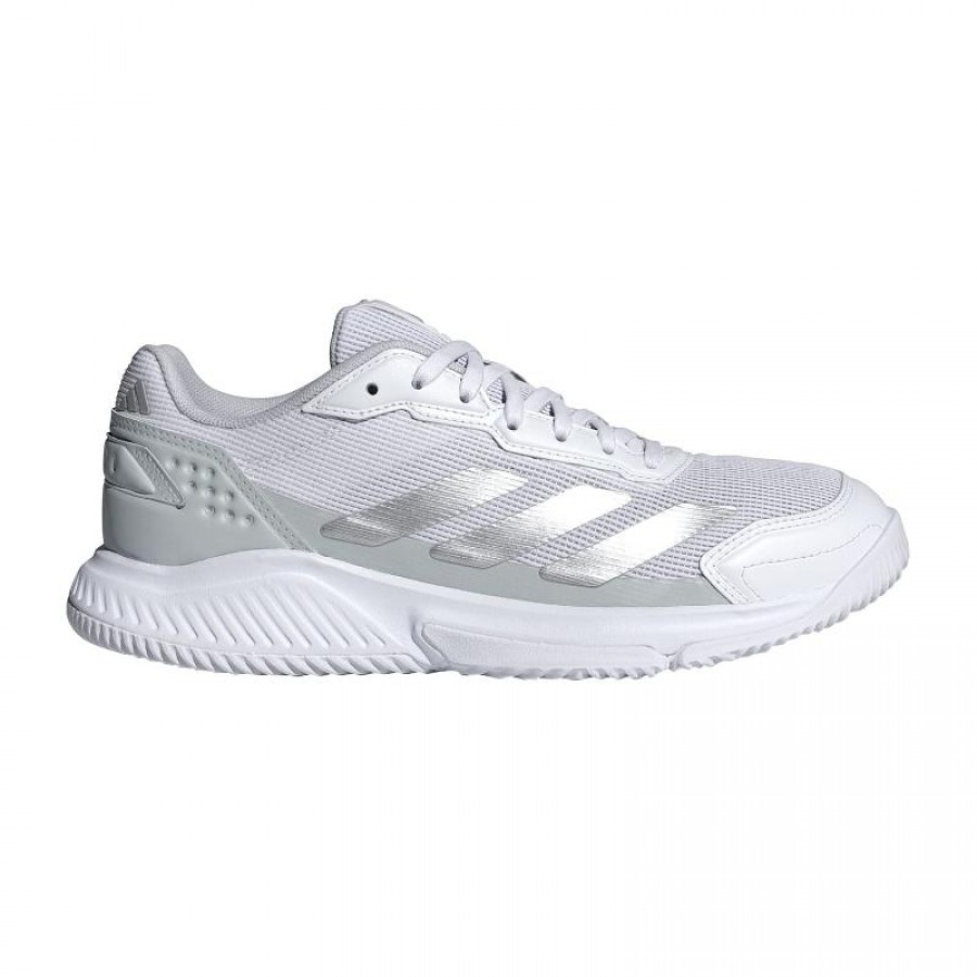 Zapatillas Adidas Courtquick Padel Blanco Gris Mujer