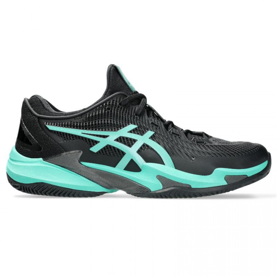 Scarpe Asics Court FF 3 Clay Black Turchese