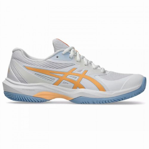 Zapatillas Asics Game FF Padel Blanco Naranja Mujer