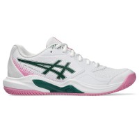 Zapatillas Asics Gel Dedicate 9 Padel Blanco Verde Mujer