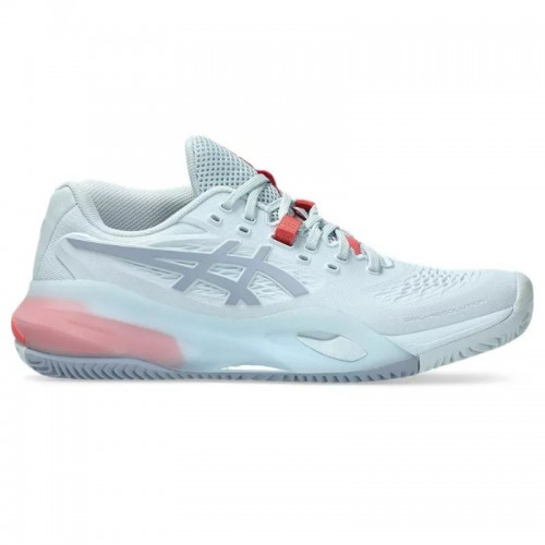 Zapatillas de Padel Asics Gel Resolution X Clay Azul Cielo Gris Mujer