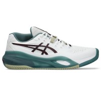 Zapatillas Asics Gel Resolution X Clay Blanco Granate Oscuro